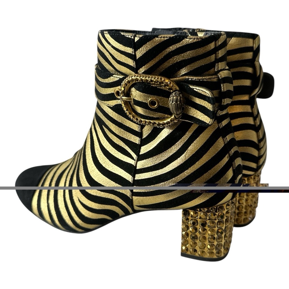 New Kurt Geiger Ankle Boots Women Size 37 Leather Luxury Party Crystals - Picture 6 of 11